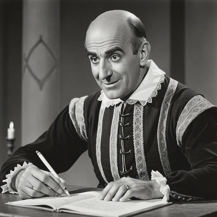 Вовчик притворяється Шекспіром(в ролі Вовчика неперевершений Луї де Фюнес)